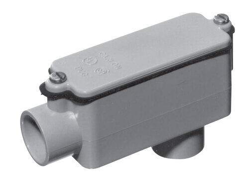 PVC LB Shaped Conduit Body 1/2 In